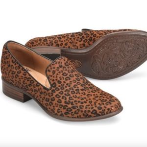 Severna Cow Hair Animal Leopard SOFFT Shoes New Flats Loafers Leather 6 6.5 8.5